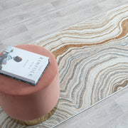 Amber Waxy Stone Runner Rug