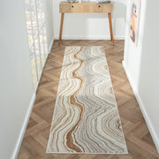 Amber Waxy Stone Runner Rug