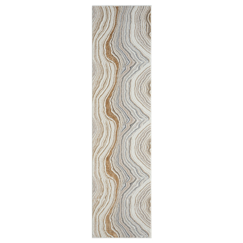 Amber Waxy Stone Runner Rug