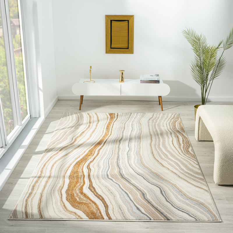 Amber Waxy Stone Rug