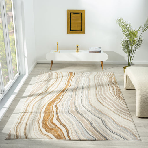 Amber Waxy Stone Rug