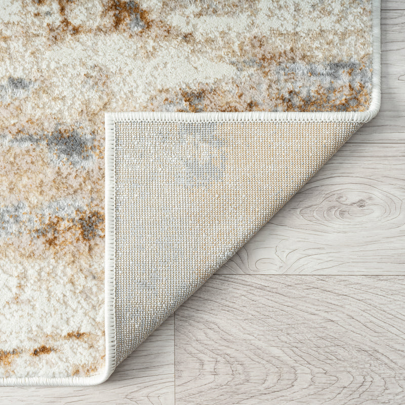 Amber Inward Taupe Runner Rug