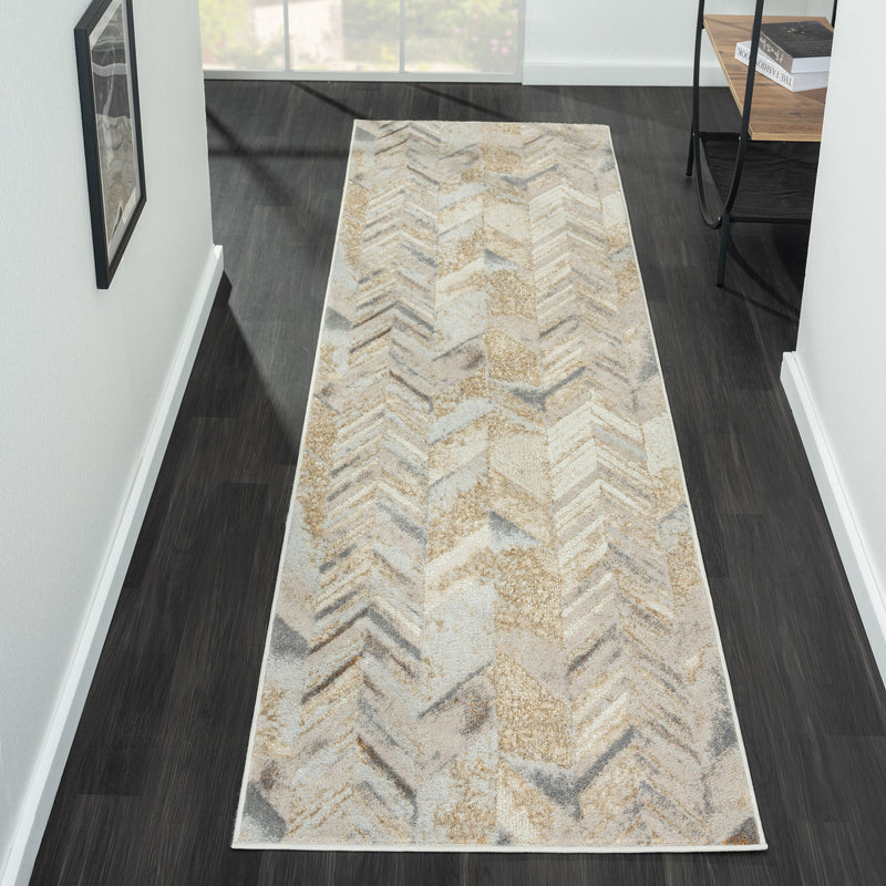 Amber ZigZag Stone Runner Rug