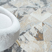 Amber Slate Grey Beige Rug