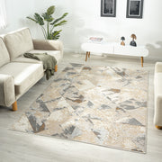 Amber Slate Grey Beige Rug
