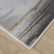 Amber Thunder Slate Grey Gold Runner Rug