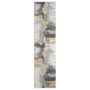 Amber Thunder Slate Grey Gold Runner Rug