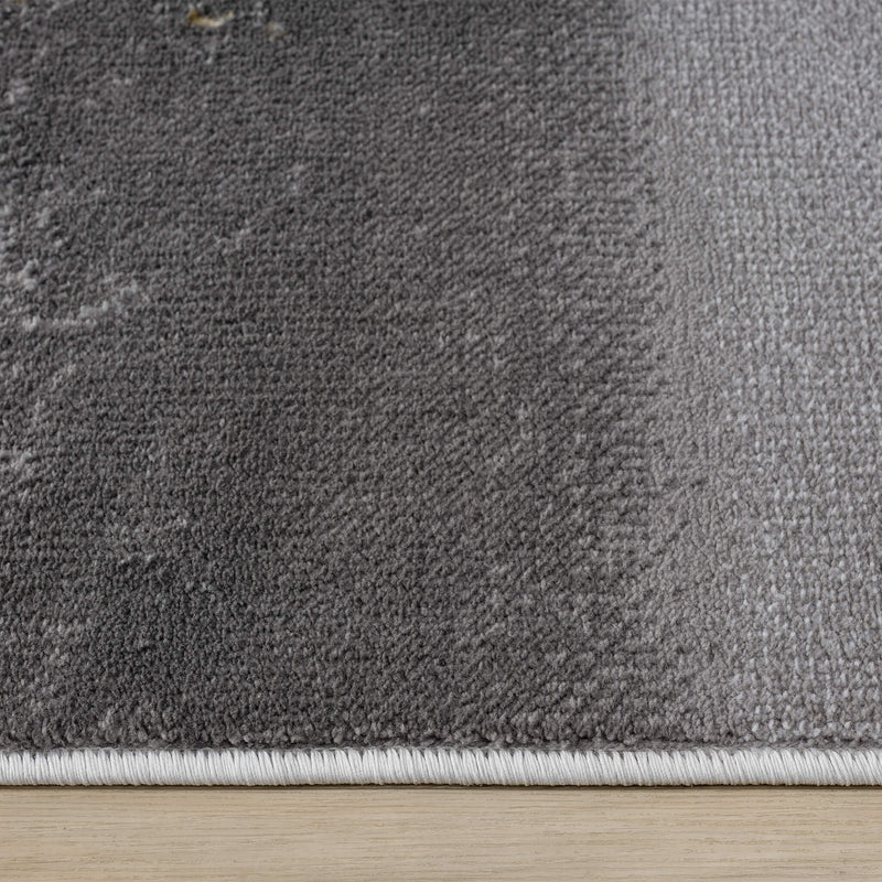 Amber Thunder Slate Grey Gold Rug