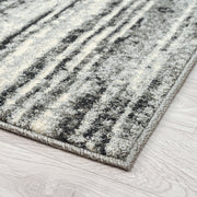 Astor Line Charcoal Runner Rug