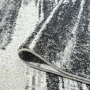 Astor Line Charcoal Runner Rug