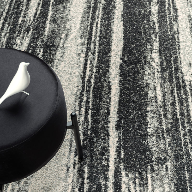 Astor Line Charcoal Rug