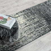 Astor Ebony Charcoal Runner Rug