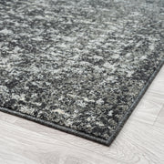 Astor Ebony Charcoal Runner Rug