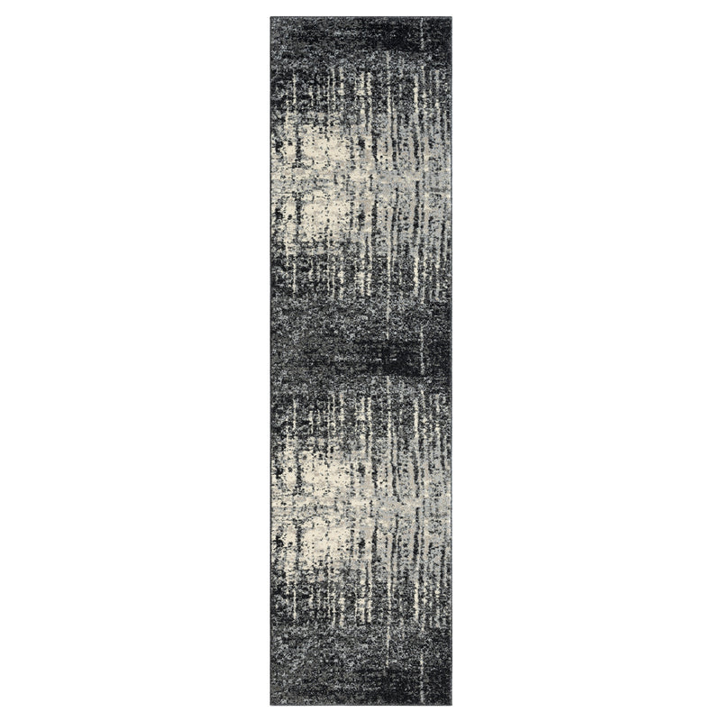 Astor Ebony Charcoal Runner Rug
