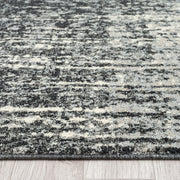 Astor Ebony Charcoal Runner Rug