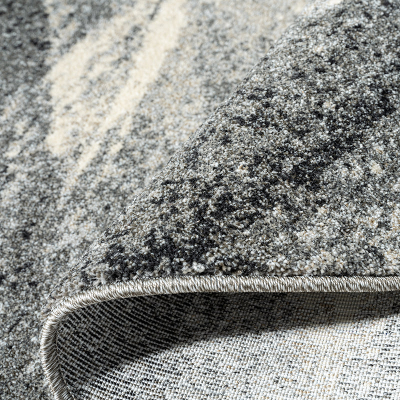 Astor Ash Charcoal Round Rug