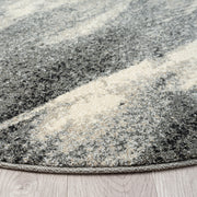 Astor Ash Charcoal Round Rug
