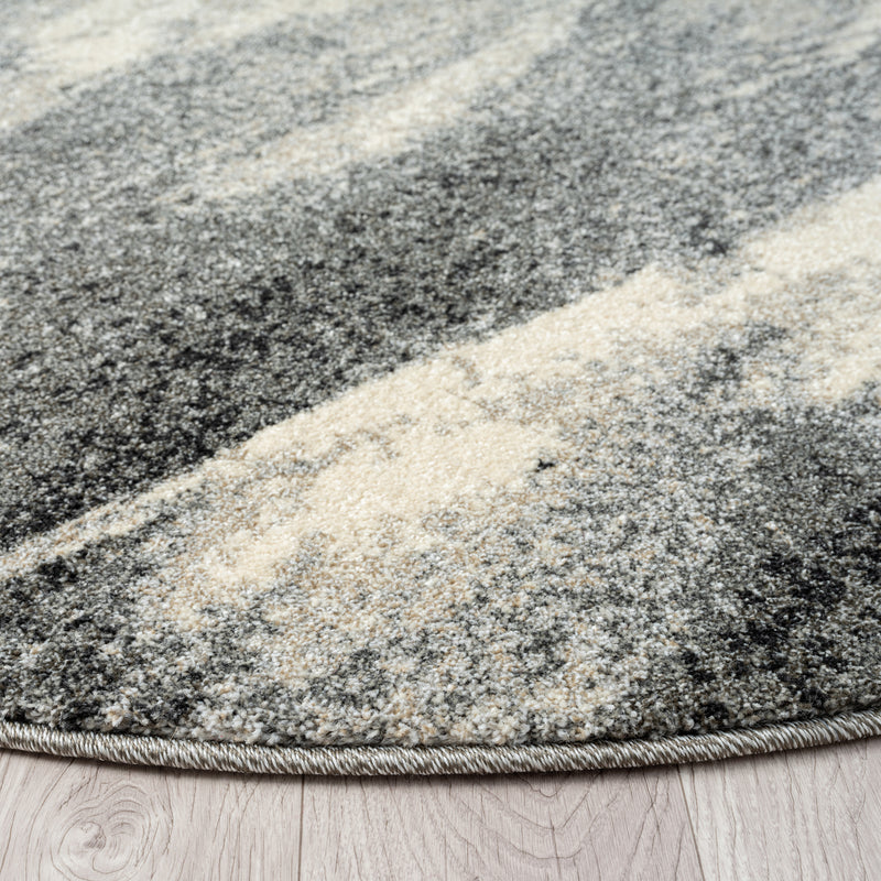Astor Ash Charcoal Round Rug