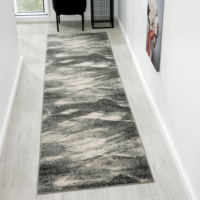 Astor Ash Charcoal Runner Rug