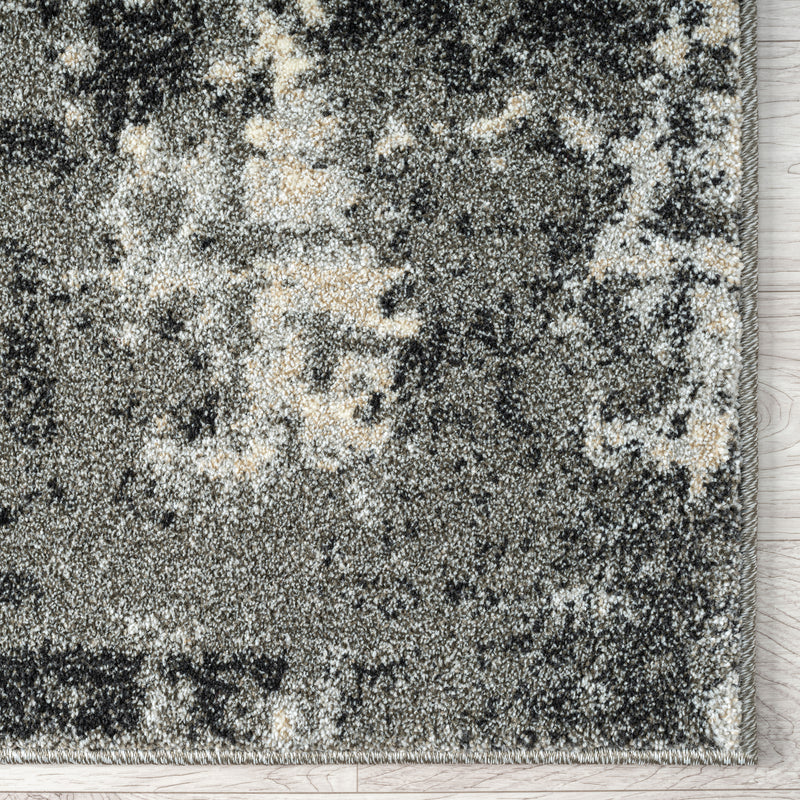 Astor Sand Charcoal Runner Rug