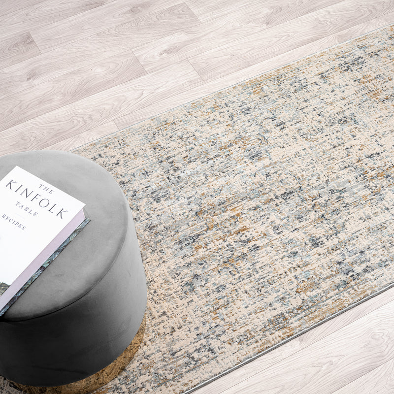 Allen Orison Grey Beige Runner Rug