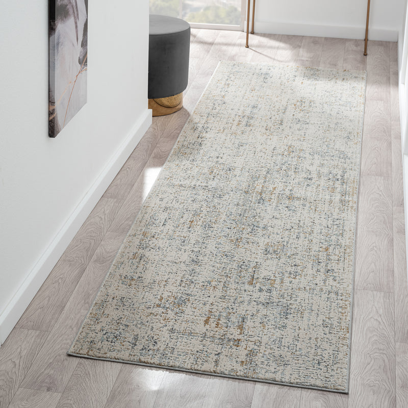 Allen Orison Grey Beige Runner Rug