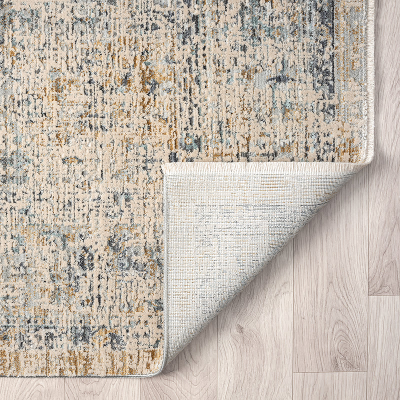Allen Orison Grey Beige Runner Rug