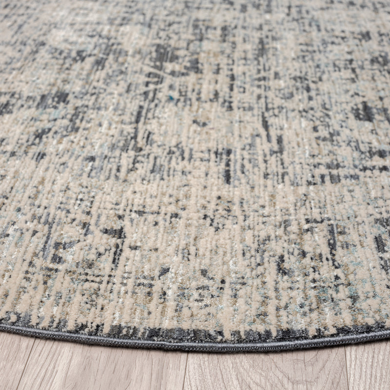 Allen Ayala Transitional Charcoal Round Rug