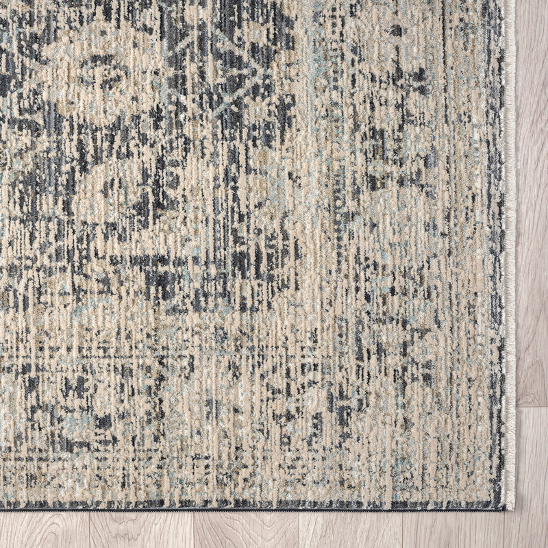 Allen Ayala Transitional Charcoal Runner Rug