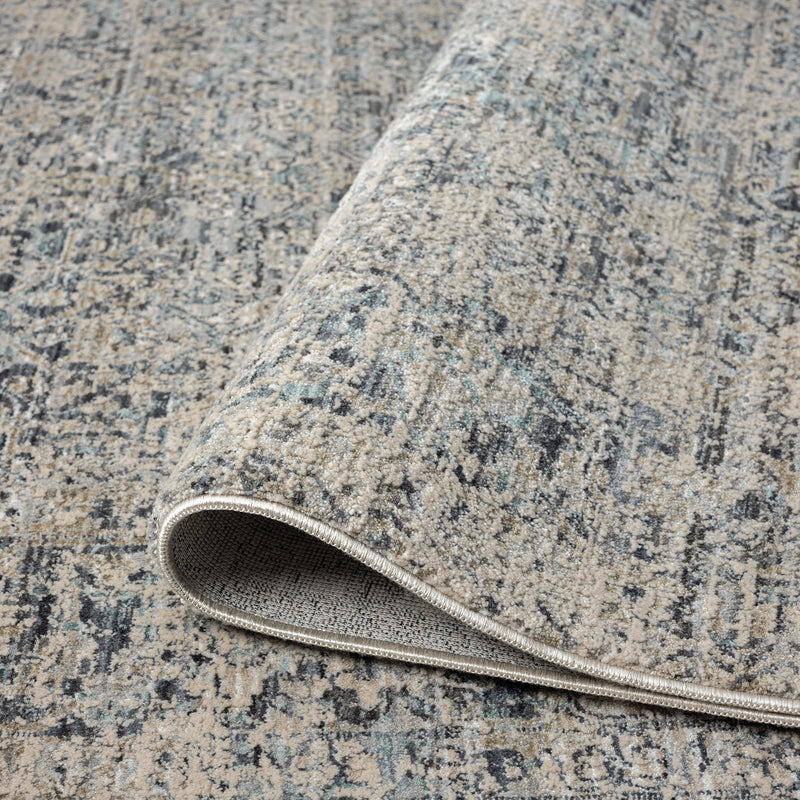 Allen Abbott transitional Grey Beige Runner Rug