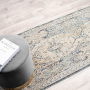 Allen Aitken Grey Beige Runner Rug