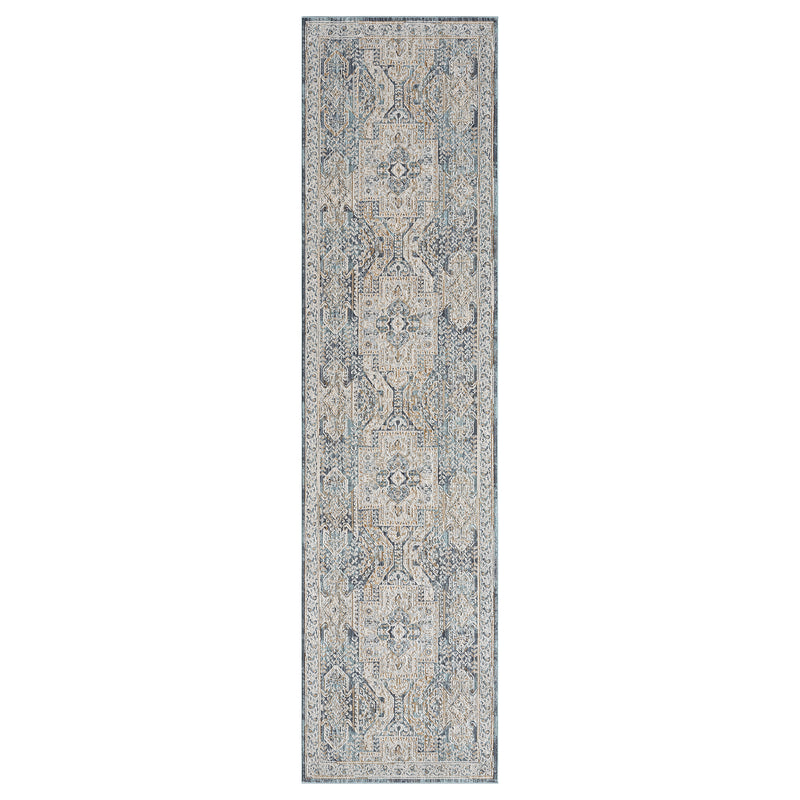 Allen Aitken Grey Beige Runner Rug
