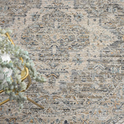 Allen Banks Grey Taupe Round Rug