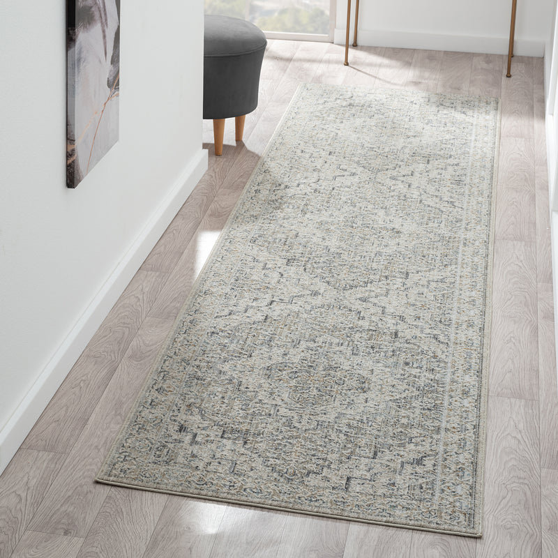 Allen Banks Grey Taupe Runner Rug