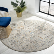 Allen Beavers Grey Taupe Round Rug