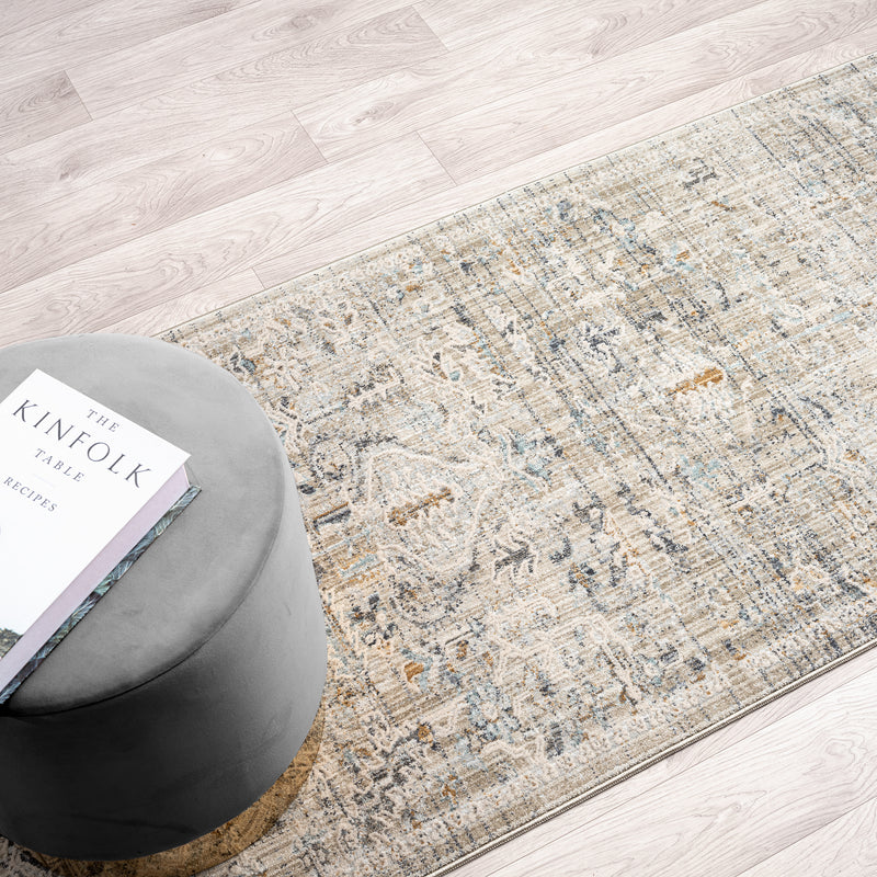 Allen Beavers Grey Taupe Runner Rug