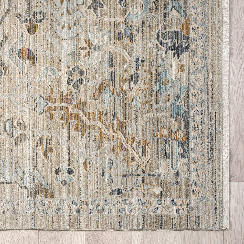 Allen Beavers Grey Taupe Runner Rug
