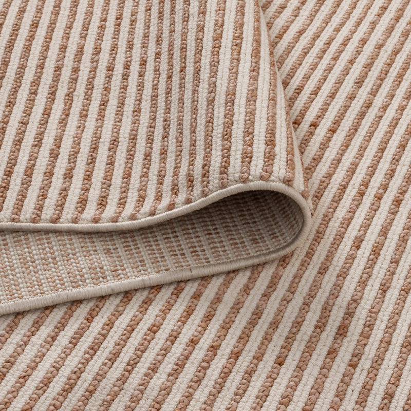 Bruno Loop Stripes Pink Ivory Rug