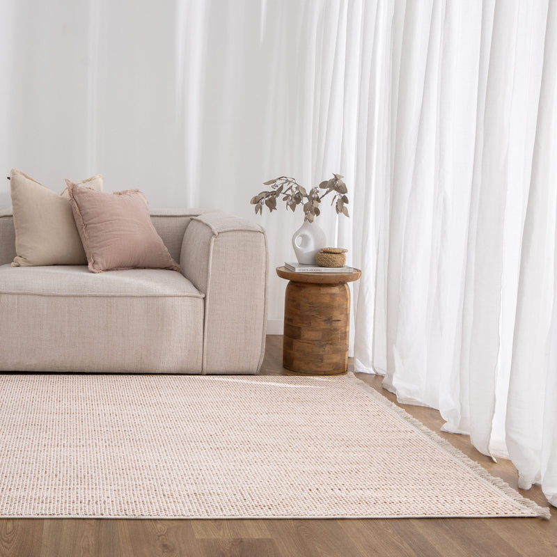 Bruno Loop Ivory Pink Runner Rug