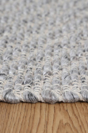 Basalt Wool Blend Textured Grey Rug