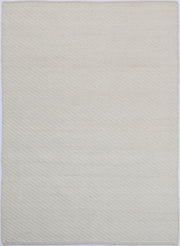 Basalt Wool Blend Textured Ivory Rug