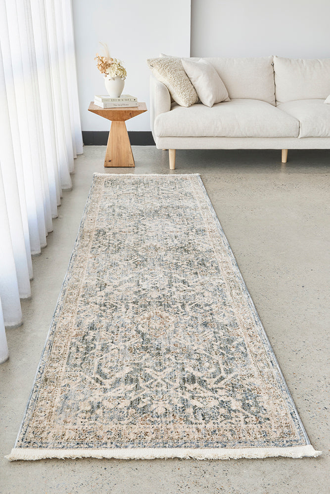 Breezy Alvin Blue Runner Rug