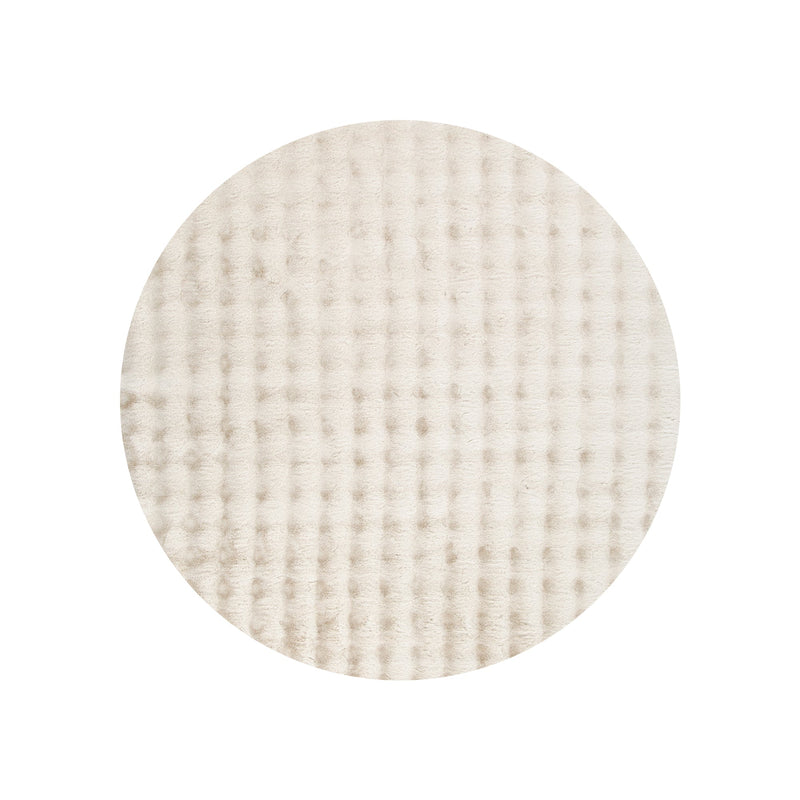 Clarity Washable Beige Round Rug