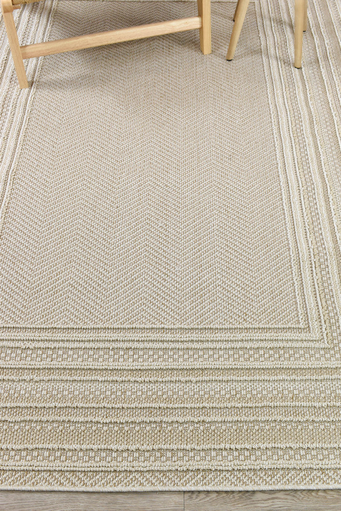 Berlin Frame Beige Rug