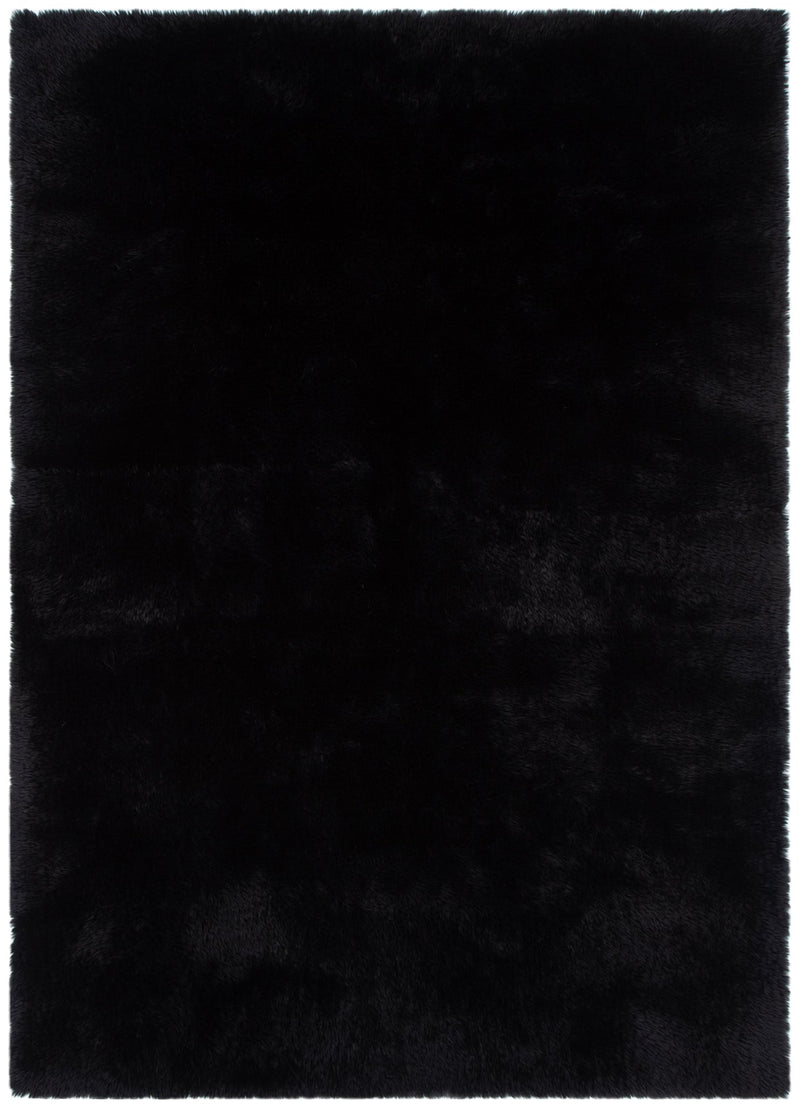 Mila Machine Washable Shaggy Black Rug