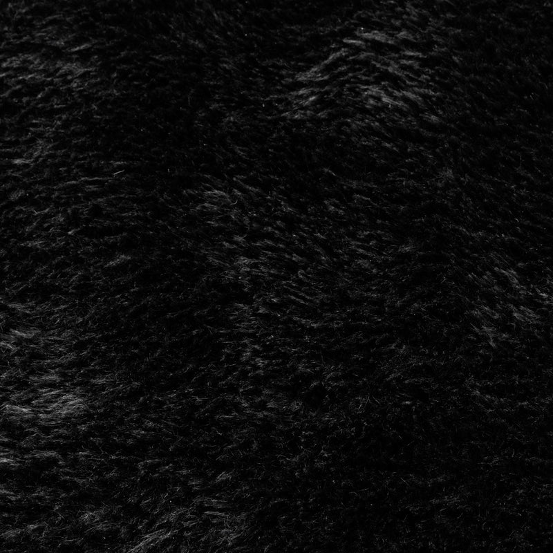 Mila Machine Washable Shaggy Black Rug
