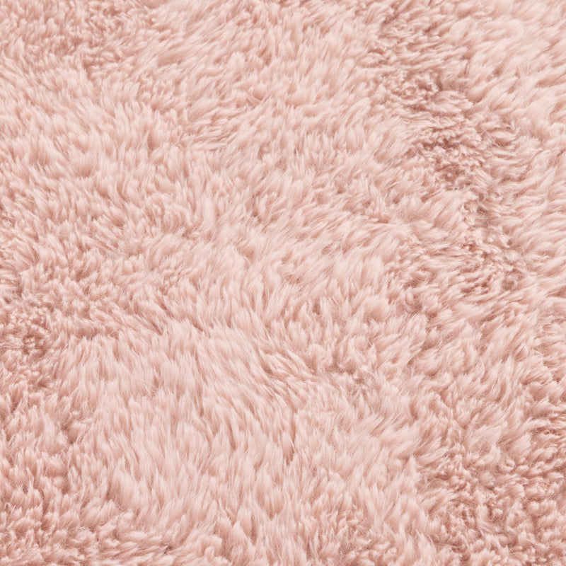 Mila Machine Washable Shaggy Blush Rug