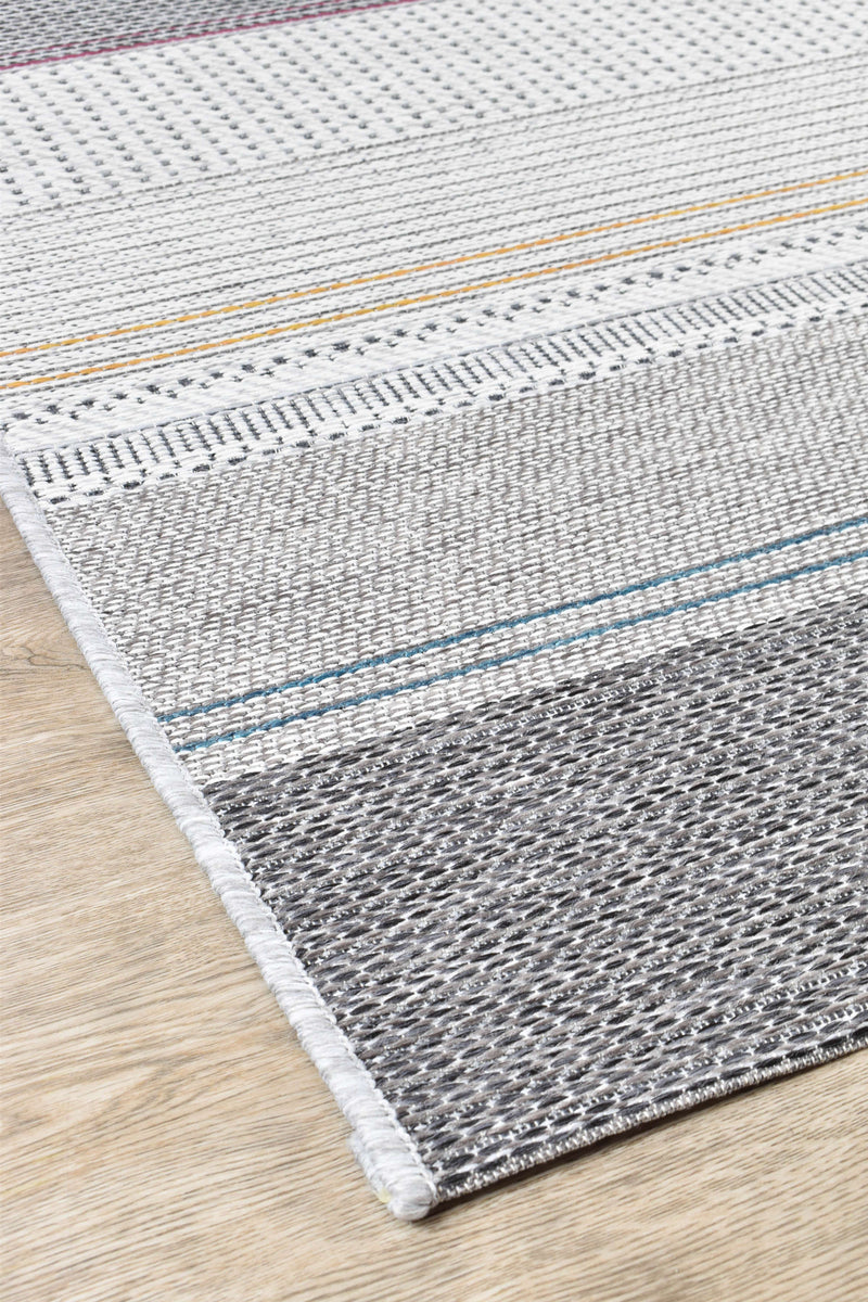 Albion Strip Grey Multi Rug