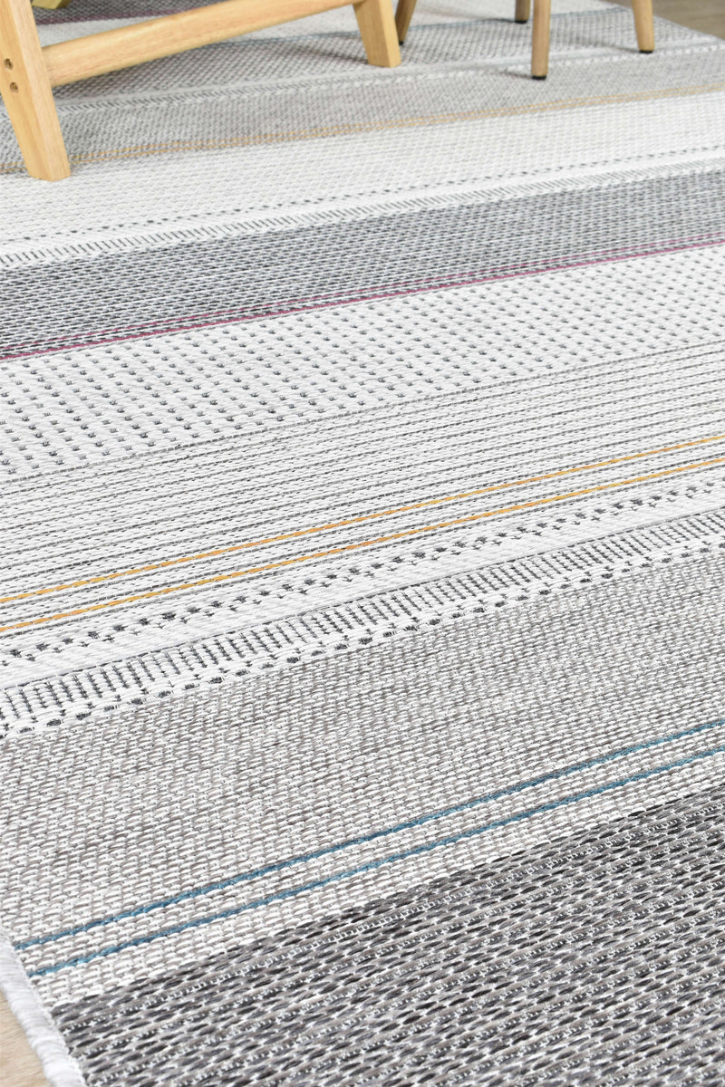 Albion Strip Grey Multi Rug