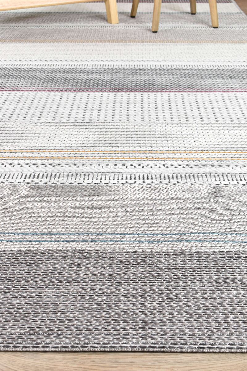Albion Strip Grey Multi Rug